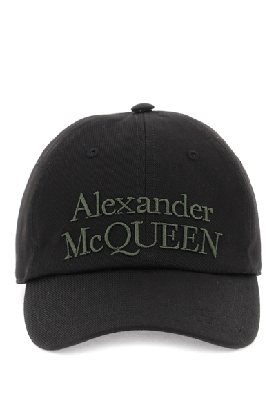 Shop Alexander Mcqueen Baseball Cap With Embroidered Logo