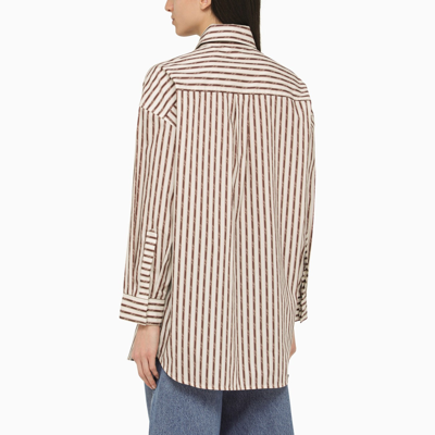 Shop Amiri Alabaster Coloured Oversize Cotton Shirt