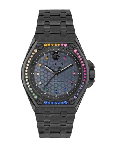 Shop Philipp Plein Plein Extreme Crystal Watch Woman Wrist Watch Black Size Onesize Stainless Steel