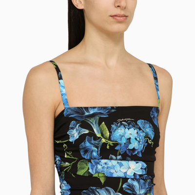Shop Dolce & Gabbana Dolce&gabbana Silk Bellflower Print Dress