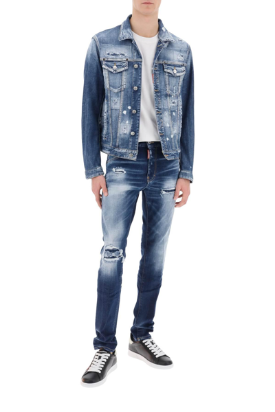 Shop Dsquared2 Cool Guy Jeans In Medium Worn Out Booty Wash