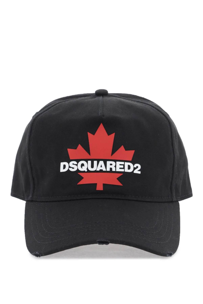 Shop Dsquared2 Rubberized Logo Baseball Cap