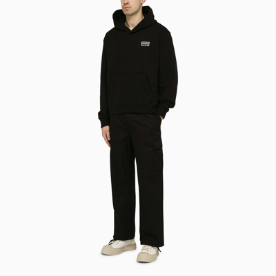 Shop Kenzo Black Sweatshirt Hoodie With Logo
