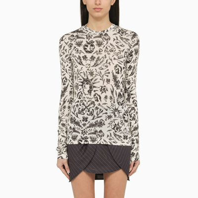 Shop Off-white Off White™ Long Sleeved Top With Tattoo Print