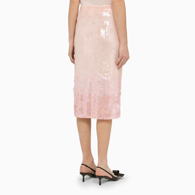 Shop P.a.r.o.s.h . Pink Sequin Pencil Skirt