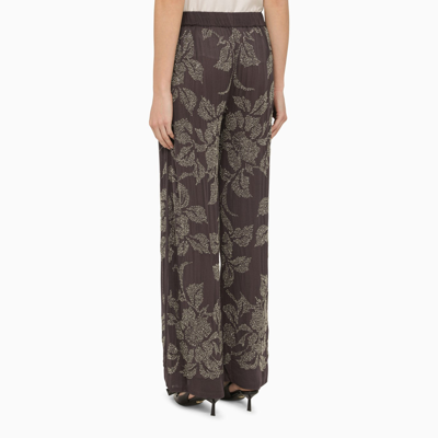 Shop P.a.r.o.s.h . Trousers With Rhinestone Floral Motif