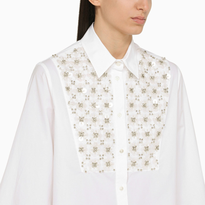 Shop P.a.r.o.s.h . White Shirt With Paillette Embroidery