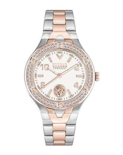 Shop Versus Versace Vittoria Crystal Bracelet Watch Woman Wrist Watch Multicolored Size Onesize Stainless In Fantasy