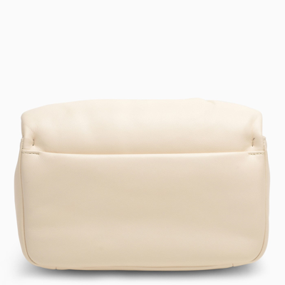 Shop Roger Vivier Creamy White Viv' Choc Leather Shoulder Bag