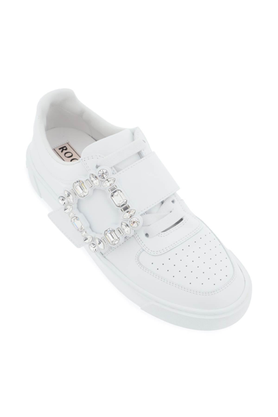 Shop Roger Vivier Very Vivier Sneakers With Strass Buckle