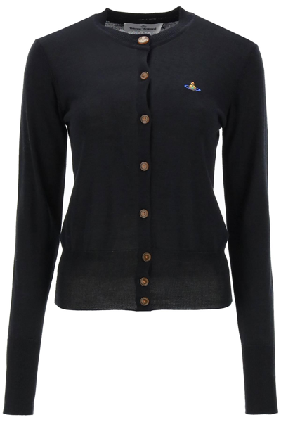 Shop Vivienne Westwood Bea Cardigan With Embroidered Logo