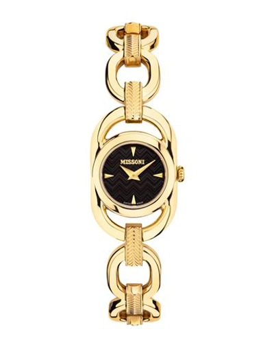 Shop Missoni Gioiello Chain Bracelet Watch Woman Wrist Watch Gold Size Onesize Stainless Steel