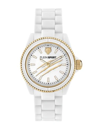 Shop Plein Sport The Scratch Bracelet Watch Woman Wrist Watch White Size Onesize Polycarbonate