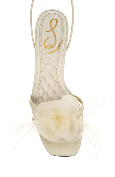 Shop Sam Edelman Pammie Ankle Tie Sandal In Pearl Ivory
