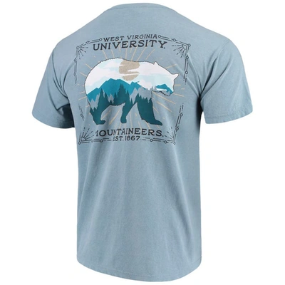 Shop Image One Blue West Virginia Mountaineers State Scenery Comfort Colors T-shirt