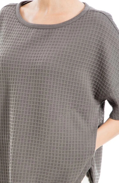Shop Max Studio Waffle Knit Top In Charcoal