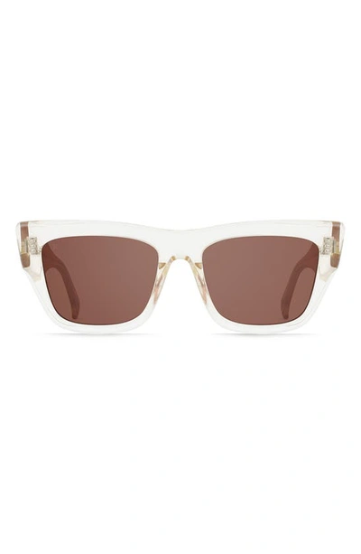 Shop Raen Marza 53mm Square Sunglasses In Ginger / Teak
