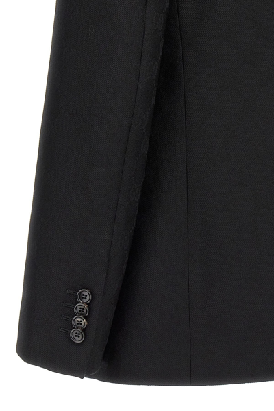 Shop Gucci Women 'gg' Blazer In Black
