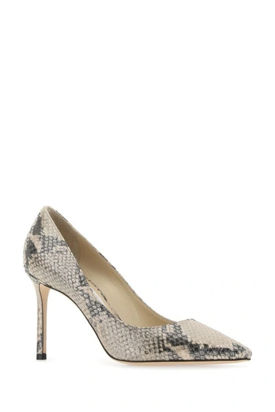 Shop Jimmy Choo Woman Printed Leather Romy 85 Pumps In Multicolor