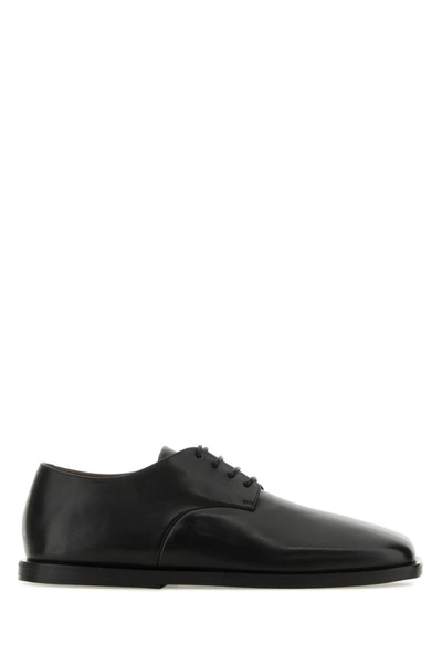 Shop Marsèll Marsell Man Black Leather Lace-up Shoes