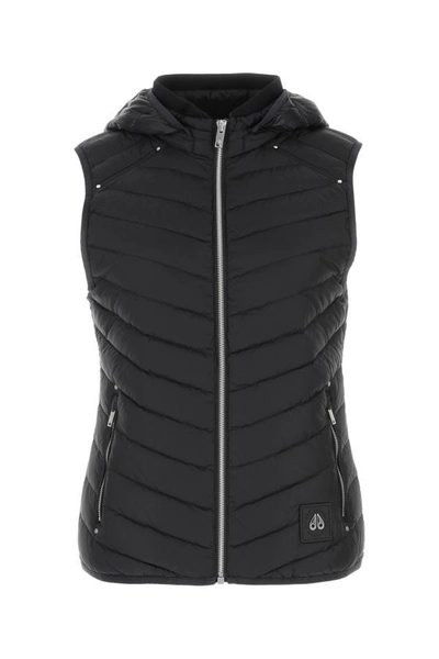 Shop Moose Knuckles Woman Black Nylon Air Sleeveless Down Jacket