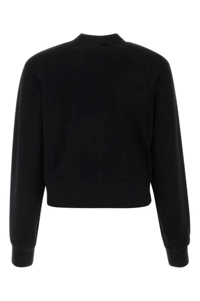 Shop Palm Angels Woman Black Cotton Sweatshirt