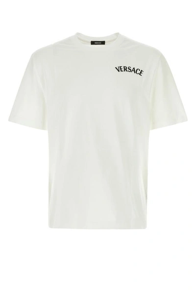 Shop Versace Man T-shirt In White