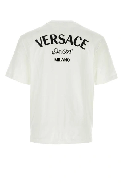 Shop Versace Man T-shirt In White