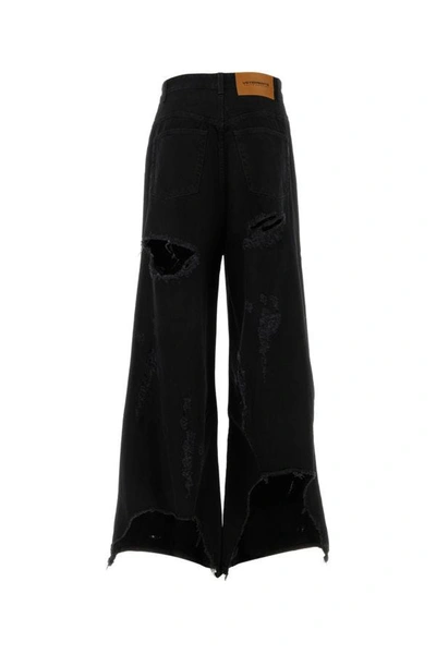 Shop Vetements Unisex Black Denim Baggy Jeans
