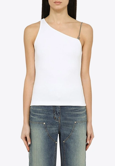 Shop Givenchy Chain-embellished Sleeveless Top In White