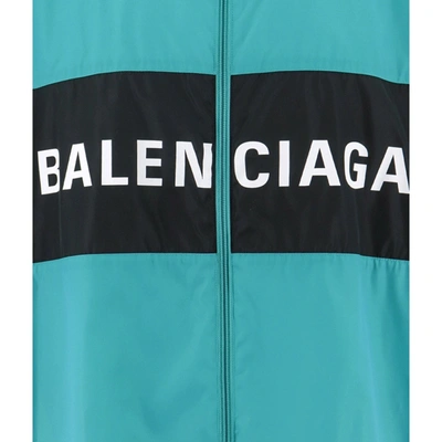 Shop Balenciaga Windbreaker Logo Jacket