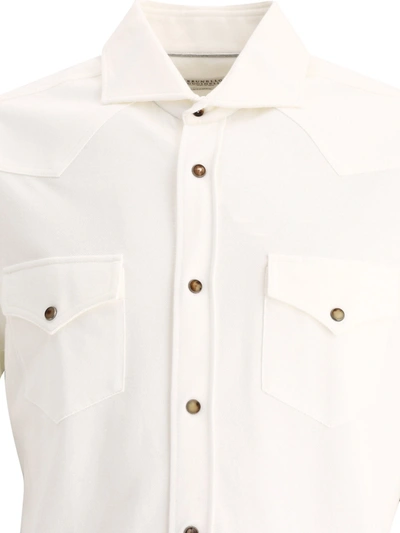 Shop Brunello Cucinelli Shirt With Chest Pockets
