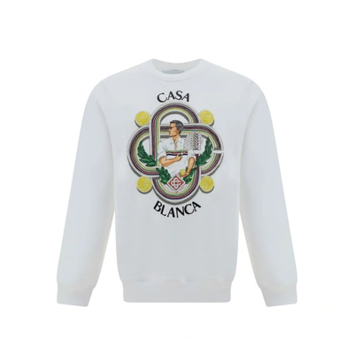 Shop Casablanca Cotton Logo Sweatshirt