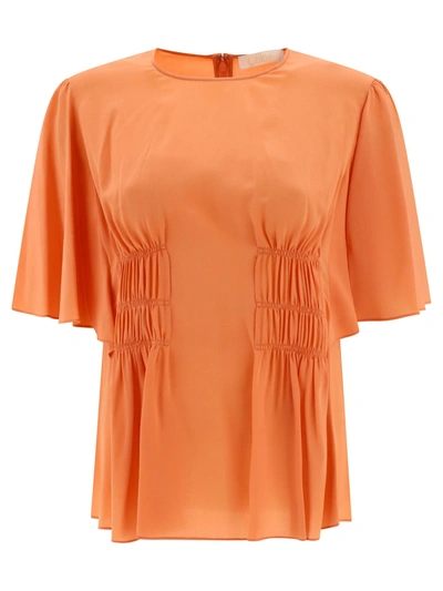 Shop Chloé Fr Wing Sleeve Top