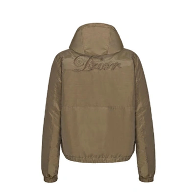 Shop Dior X Kenny Scharf Embroidered Logo Hooded Jacket
