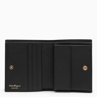 Shop Ferragamo Black The Gancini Small Wallet