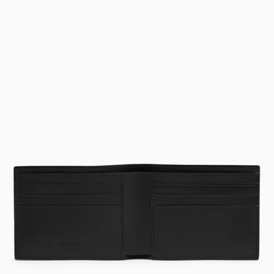Shop Ferragamo Black Leather Wallet With Logo