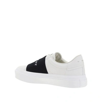 Shop Givenchy Leather Logo Sneakers