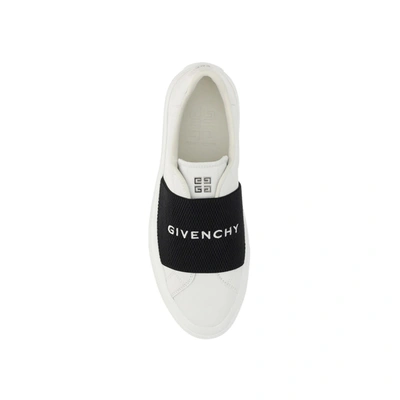 Shop Givenchy Leather Logo Sneakers