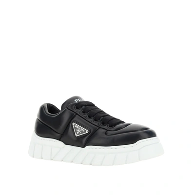 Shop Prada Leather P Ed Sneaker