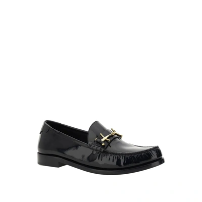 Shop Saint Laurent Leather Loafers