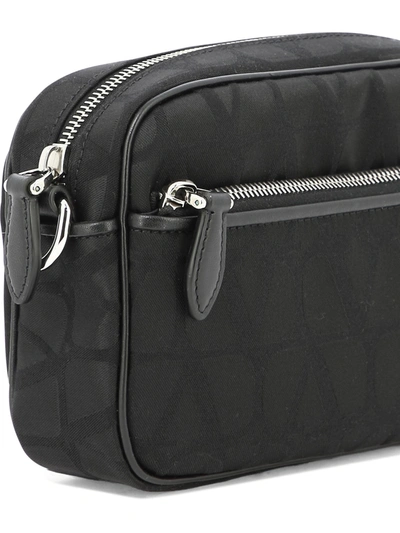 Shop Valentino Garavani Crossbody Bag In Toile Iconographe Technical Fabric