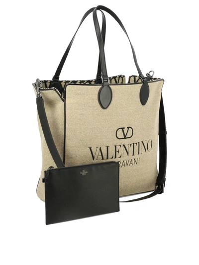 Shop Valentino Garavani Toile Iconographe Reversible Shopping Bag