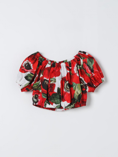 Shop Dolce & Gabbana Top  Kids Color Red