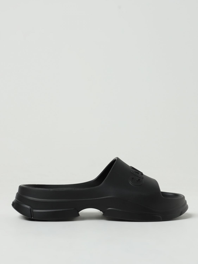 Shop Ganni Flat Sandals  Woman Color Black