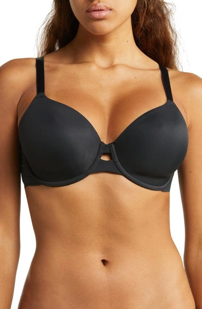 Shop Wacoal Superbly Smooth Underwire T-shirt Bra In Black