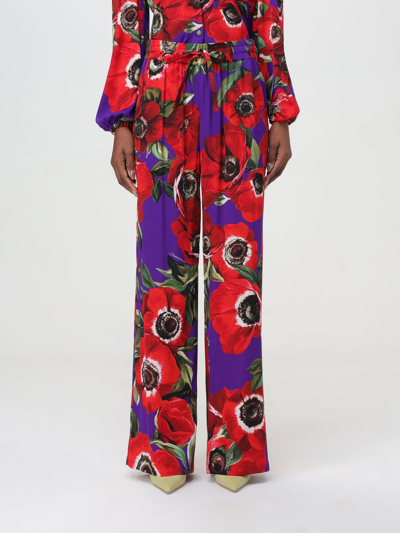 Shop Dolce & Gabbana Pants  Woman Color Multicolor