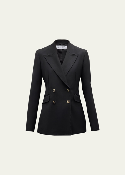 Shop Gabriela Hearst Angela Wool Blazer Jacket In Black