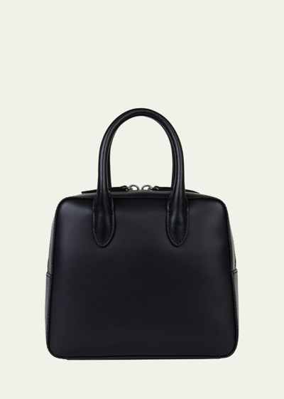 Shop We-ar4 The Flight Leather Top-handle Bag In 001 Black