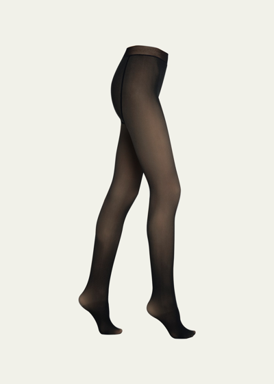 Shop Stems Skin Illusion Lightweight Fleece Tights In Black